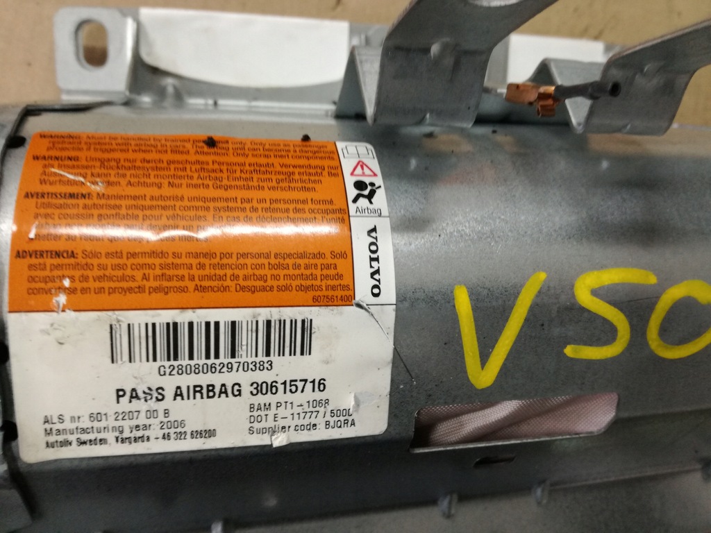 фото №7, Volvo v50 s40 ii подушка подушка безопасности пассажира 30615716