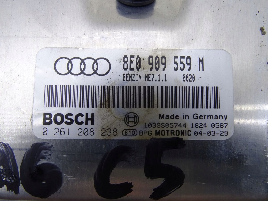 фото №7, Audi a6 c5 01-04 3.0 v6 бортовий комп'ютер двигуна набір стартовий 8e0909559m