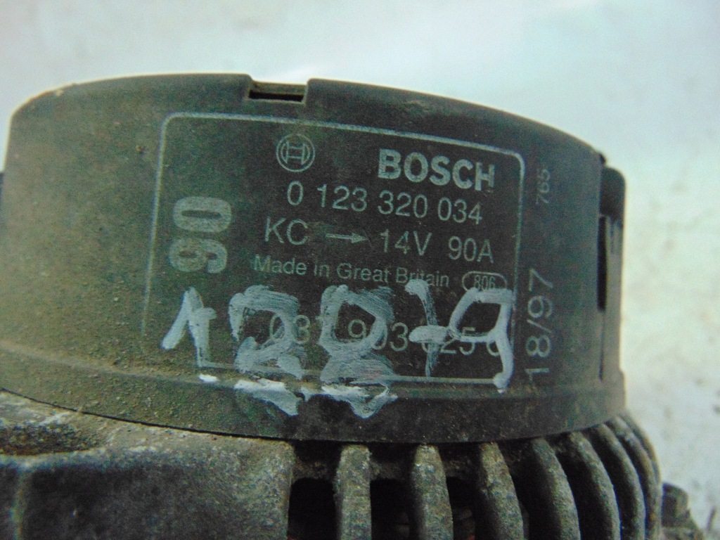 фото №4, Audi a3 генератор 0123320034 1,8b / 98r