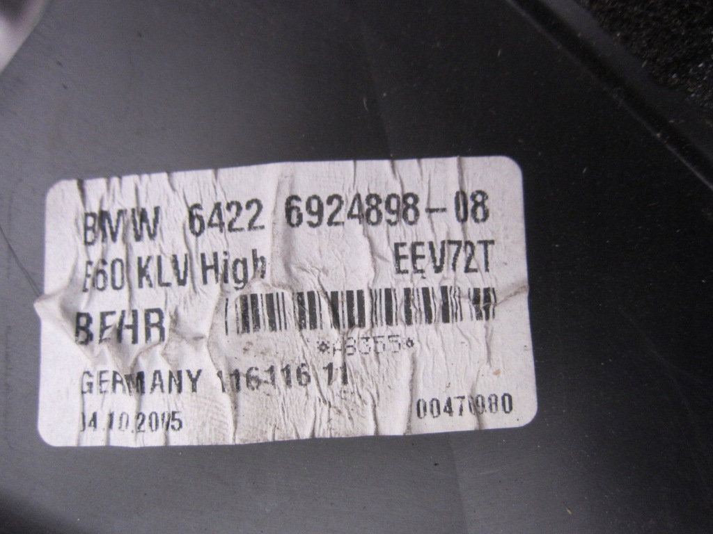 фото №8, Bmw 5 e60 e61 523 528 отопитель кондиционера 6911757 6921139 6924898