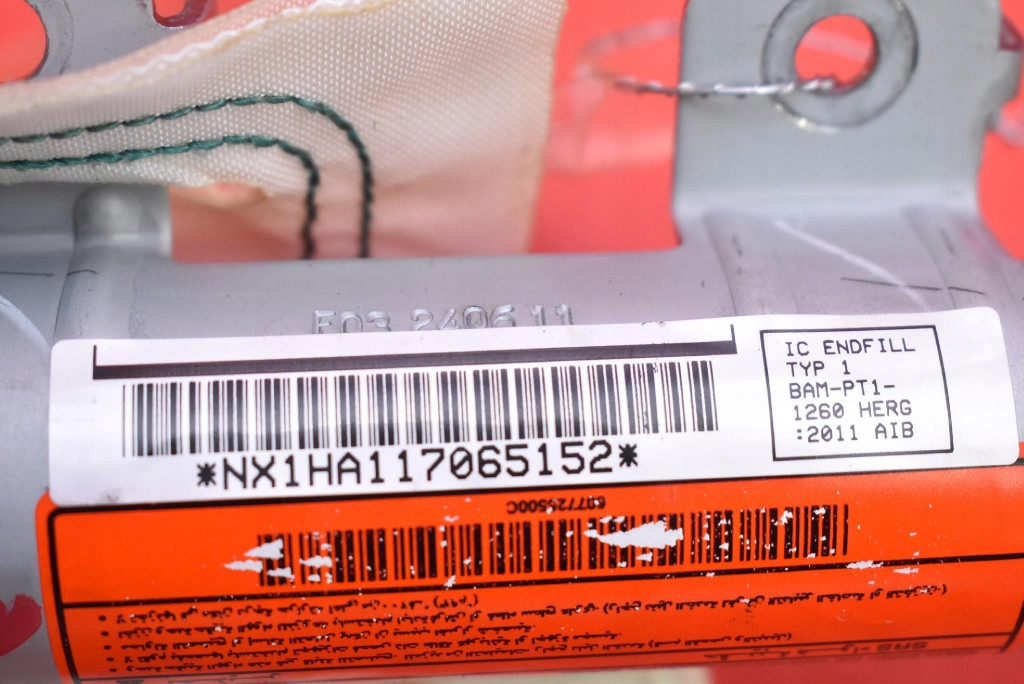 фото №12, Подушка безопасности подушка воздушная шторка безопасности правая 1260herg nissan micra k13 10-13