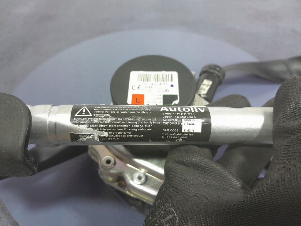 фото №7, Renault megane iv pas безпеки натягувач лівий перед 631437400