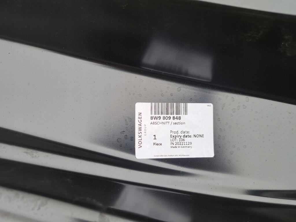 фото №3, Блок двигуна поріг правий audi a4 8w9 kombi новий org