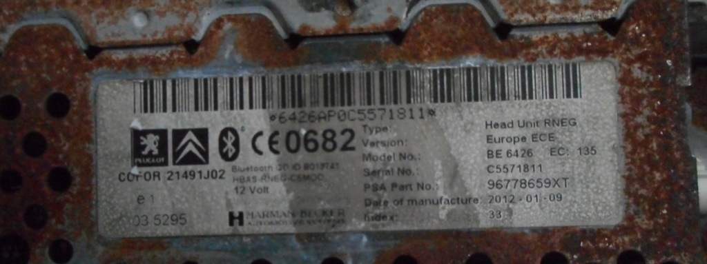 фото №4, Peugeot 3008 5008 c4 радіо навігація 96778659xt