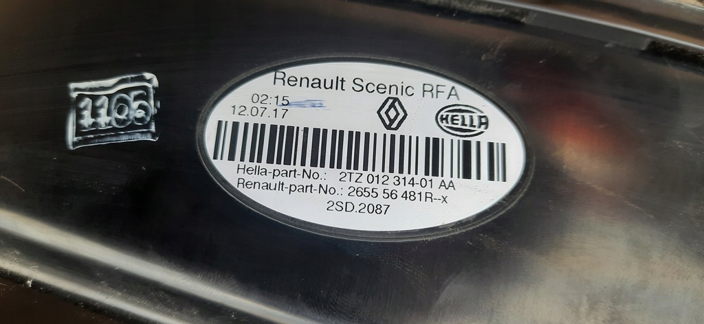 фото №8, Лампа задняя левая renault grand scenic iv