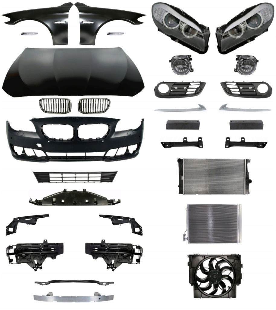фото №1, Bmw 5 f10 modern 2013-2017 бампер капот лампы pas