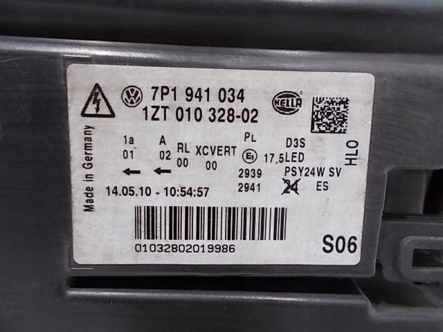 фото №13, Vw touareg ii 7p 10-14 лампа права bi ксенон led eu