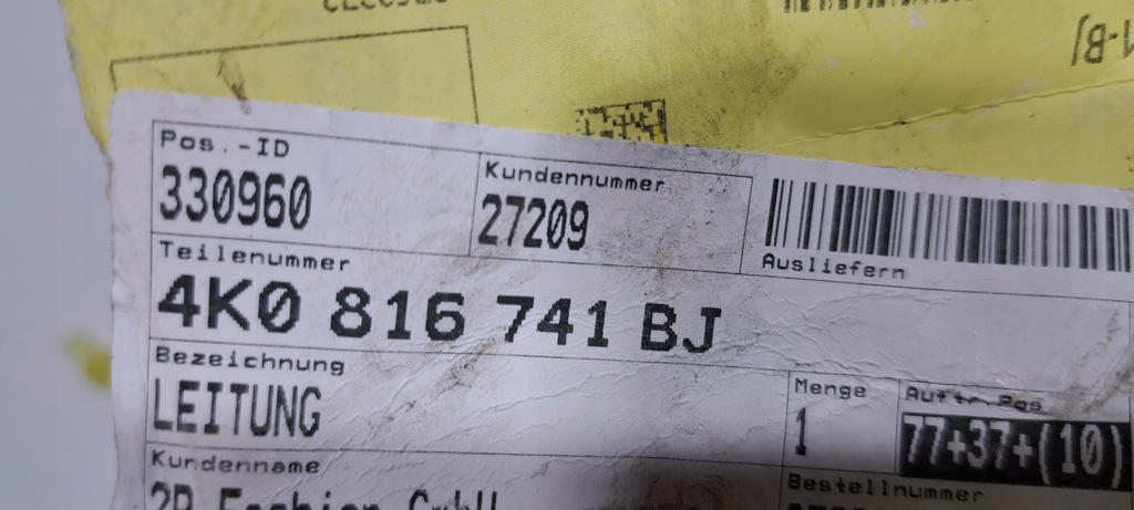 фото №11, Audi a6 c8 шланг кондиционера 4k0816741bj