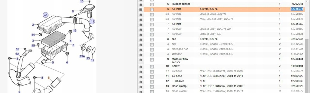 фото №6, Saab 9-3 ver2 2004 каналы воздуха