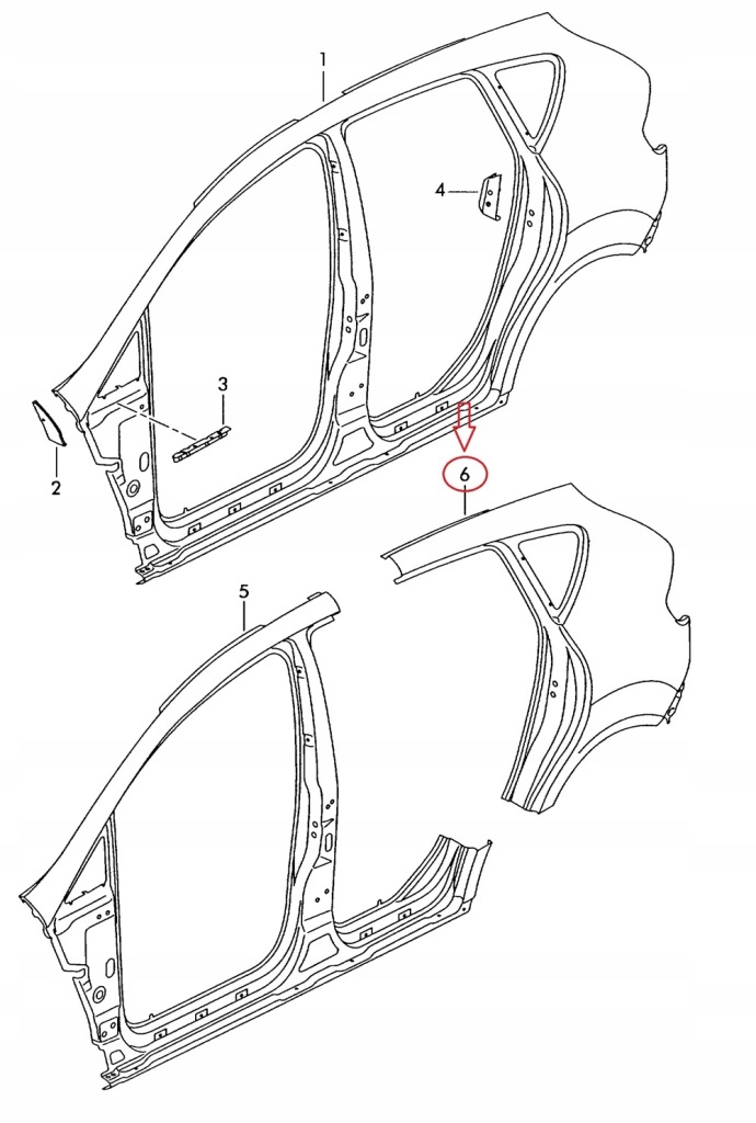 фото №1, Новый крыло задняя правый seat altea 5p короткий оригинальный номер aso rzeszów