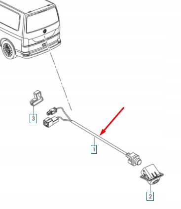 фото №10, Vw transporter t6 rear задняя дверь reverse вид камера 7e0980121