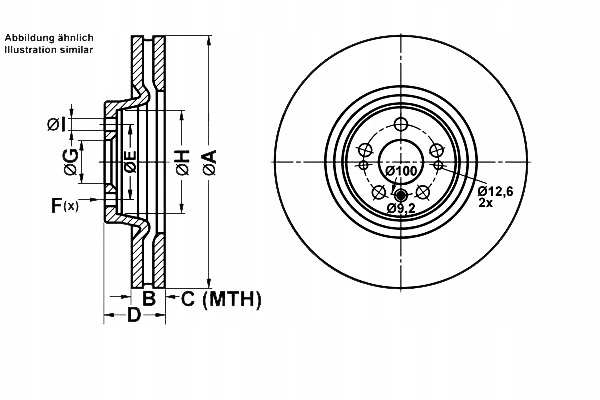 фото №1, Ate тормозные диски тормозные 2szt. mercedes gl x164 3.0d