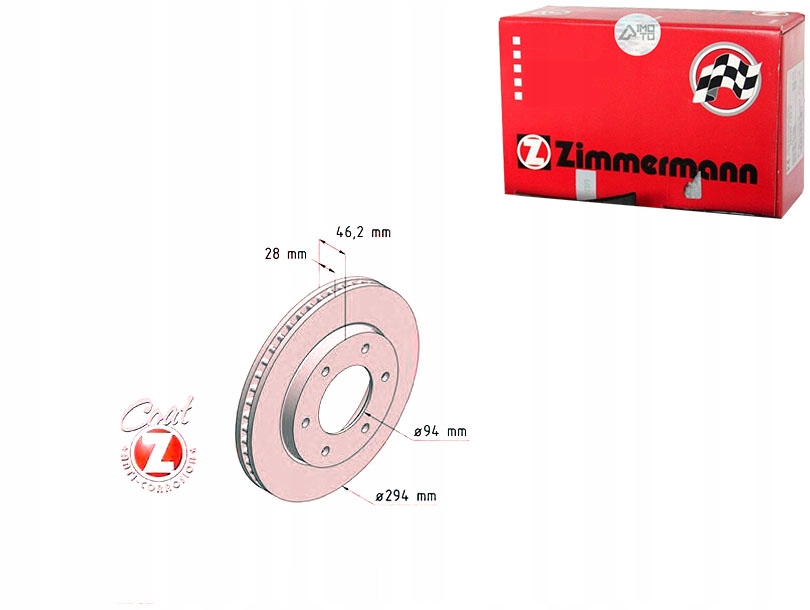 фото №1, Zimmermann 380.2172.20 диск тормозная