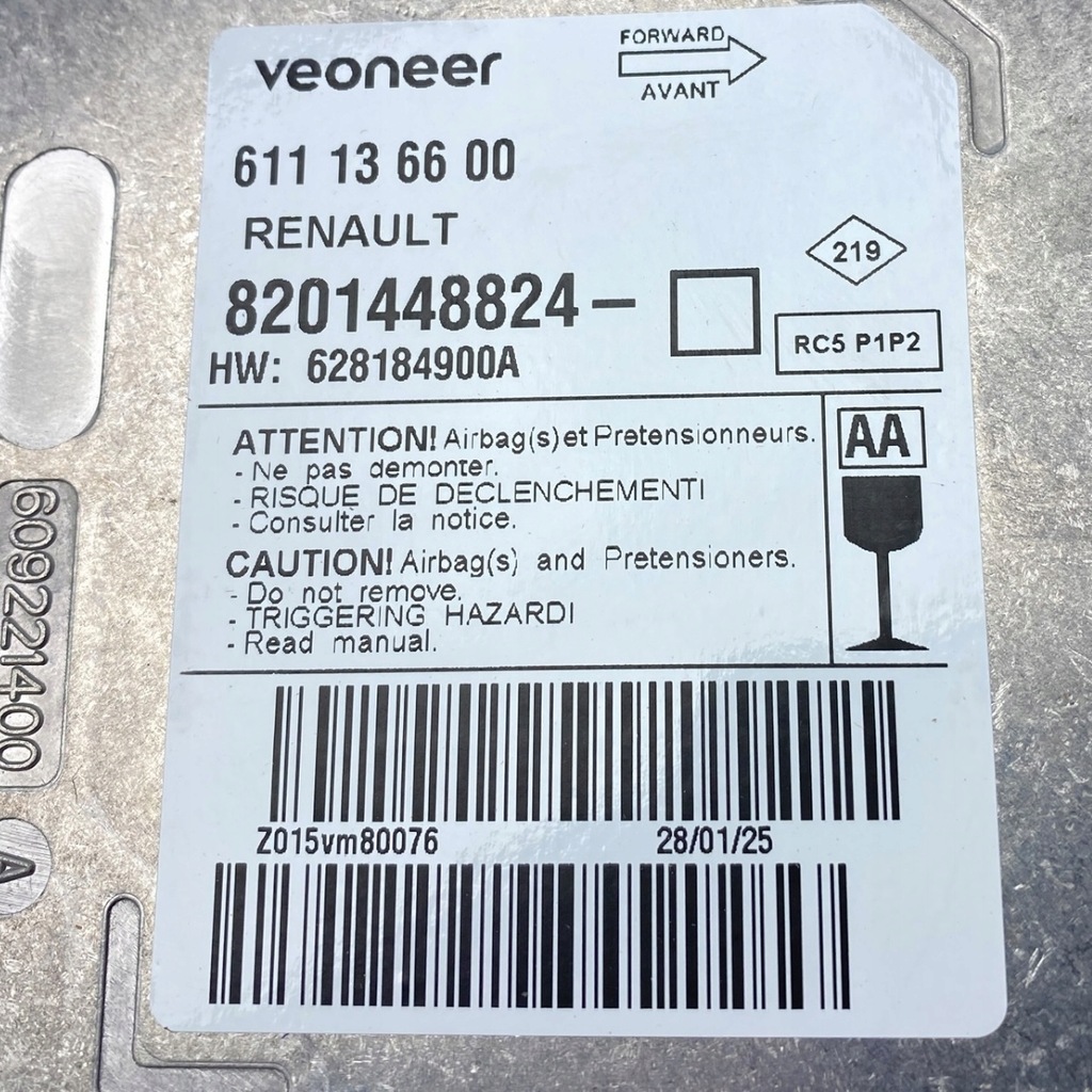 фото №15, Новый оригинальный номер модуль датчик подушка безопасности renault master iii opel movano b nissan nv400