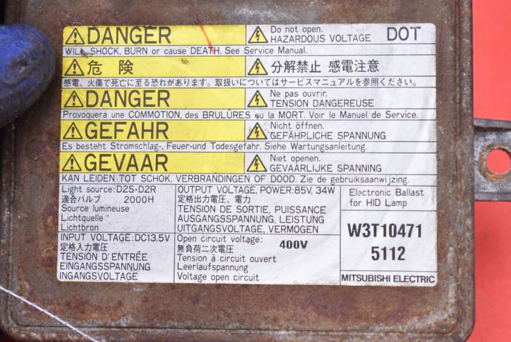 фото №10, Перетворювач ксенон ксенон ліва w3t10471 honda accord 7 vii 02-06