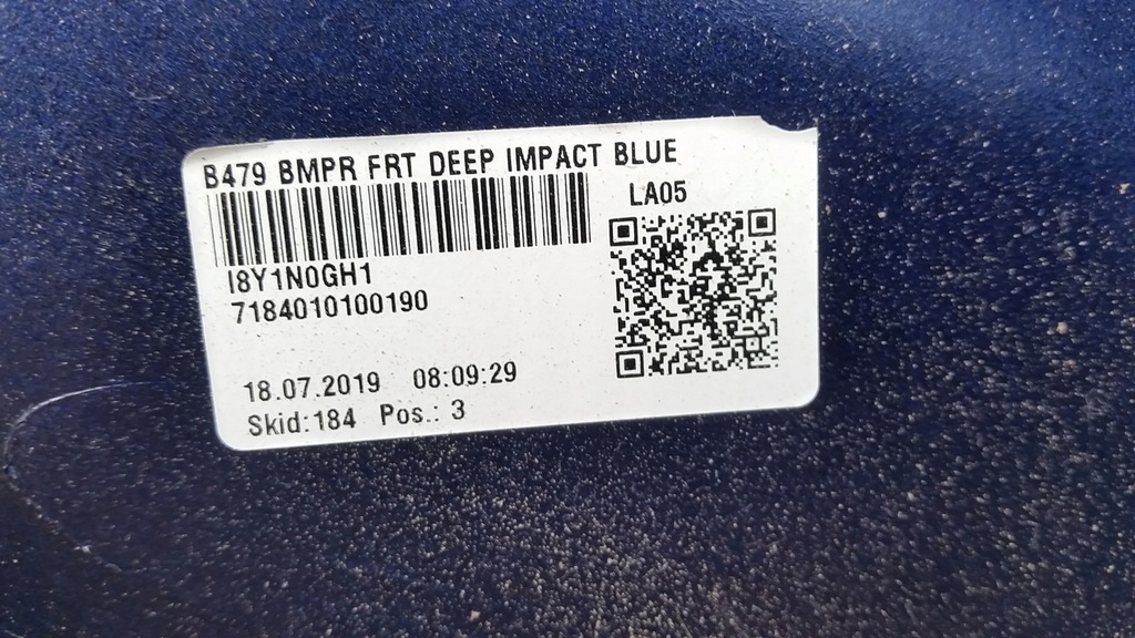 фото №14, Бампер передний перед ford fiesta mk8 na 6 pdc оригинал комплект impact blue