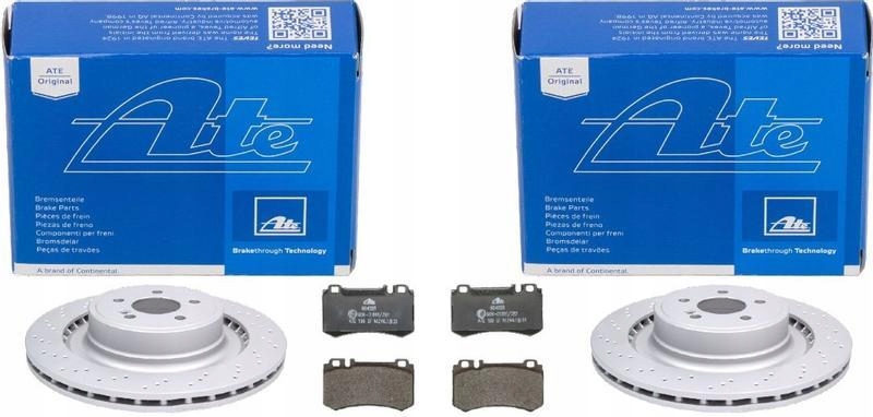 фото №1, Ate гальмівні диски+ гальмівні колодки задня mercedes cls c219 e w211 55amg 330mm