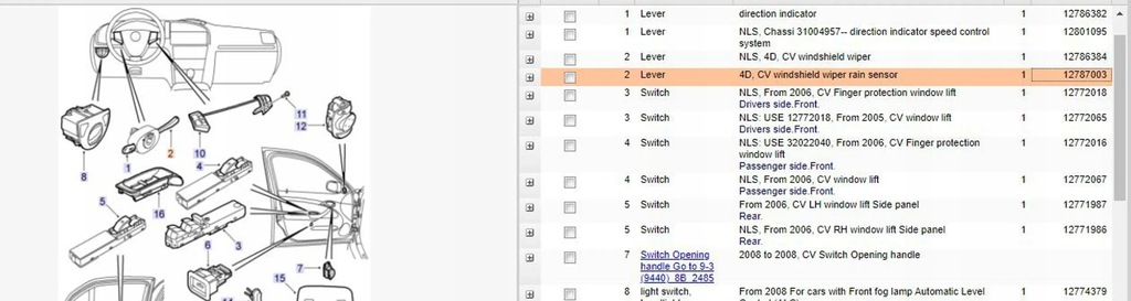 фото №6, Saab 9-3 ver2 2008 панели управление, переключатели
