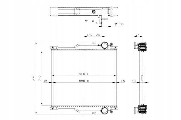 фото №1, Nrf радиатор двигателя rvi midlum volvo fl ii d7e24
