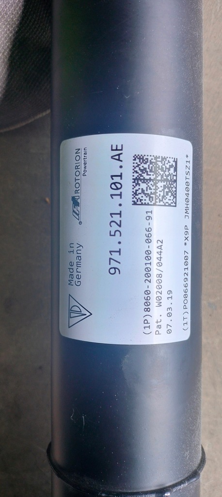 фото №5, Wał привідний porsche panamera 971521101ae