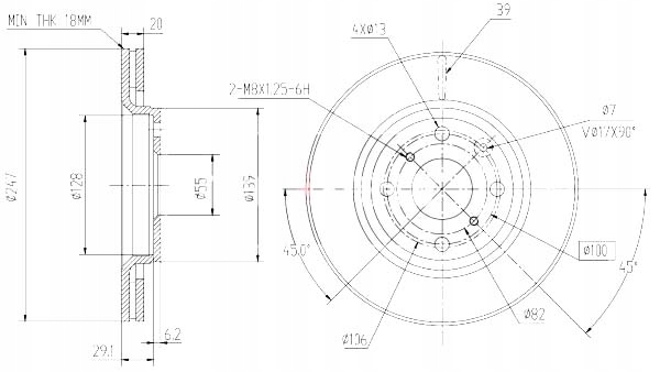 фото №1, Тормозные диски ham. 2szt toyota p. aygo 05- c1 107 maxgear
