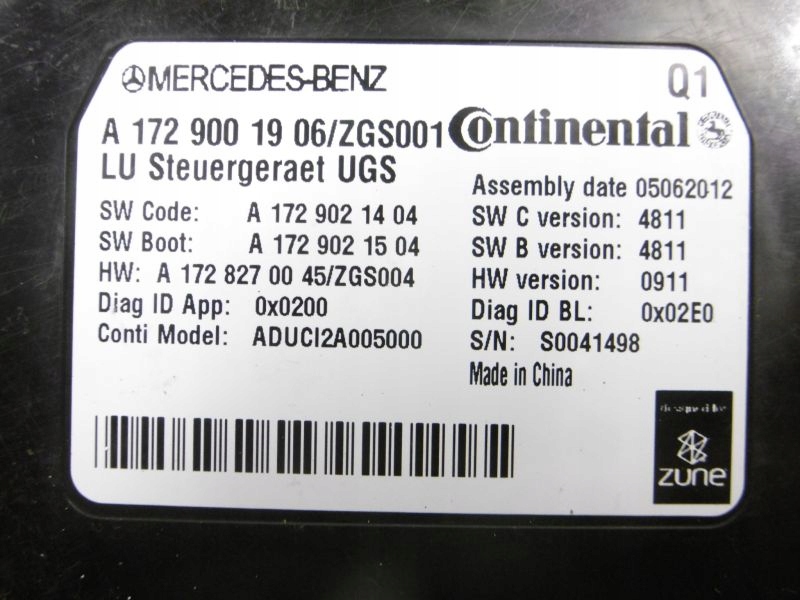 фото №7, Mercedes gl ii x166 модуль блок управления a1729001906