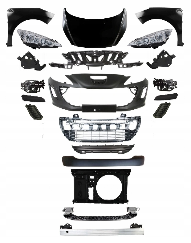 фото №1, Peugeot 308 2007-2011 kompletny перед бампер pas