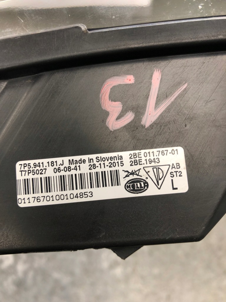 Фара поворотник led drl левый porsche cayenne 7p5941181j Оригинал