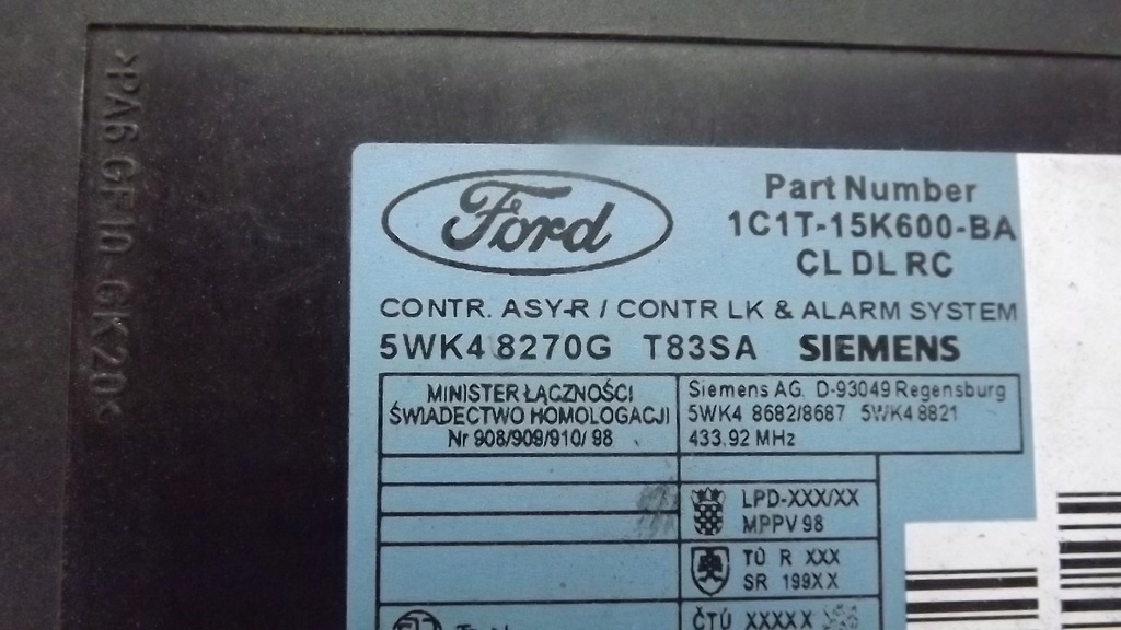 фото №1, Бортовой компьютер блок управления 5wk48270g