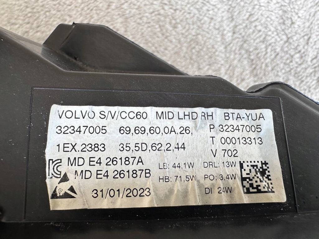 фото №6, Фара volvo s60 ll v60 ii mid led