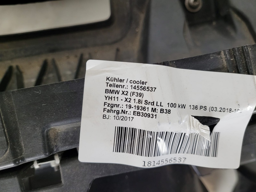 фото №10, Bmw x2 f39 18- pas передний усилитель радиатор