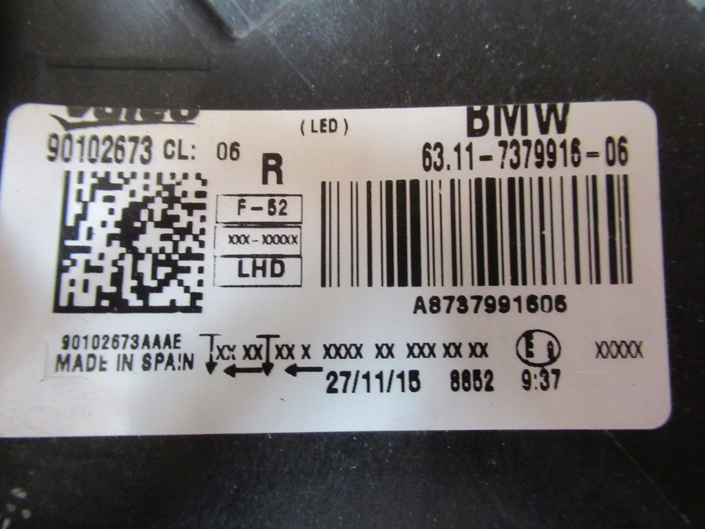 фото №7, Bmw 1 f52 лампа перед правая led 7379916