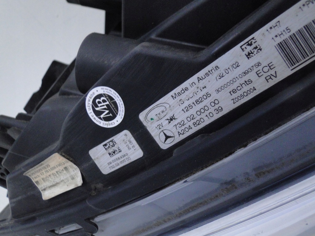 фото №11, Mercedes glk x204 204 lift лампа звичайна права h7