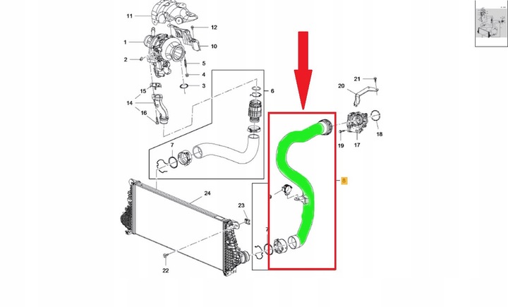 фото №5, Труба turbo інтеркулер opel insignia b 2.0 cdti