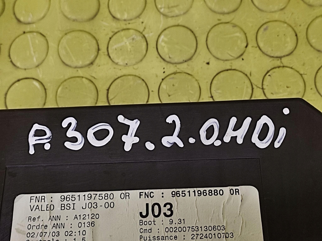 фото №10, Bsi peugeot 307 2.0 hdi 9651196880