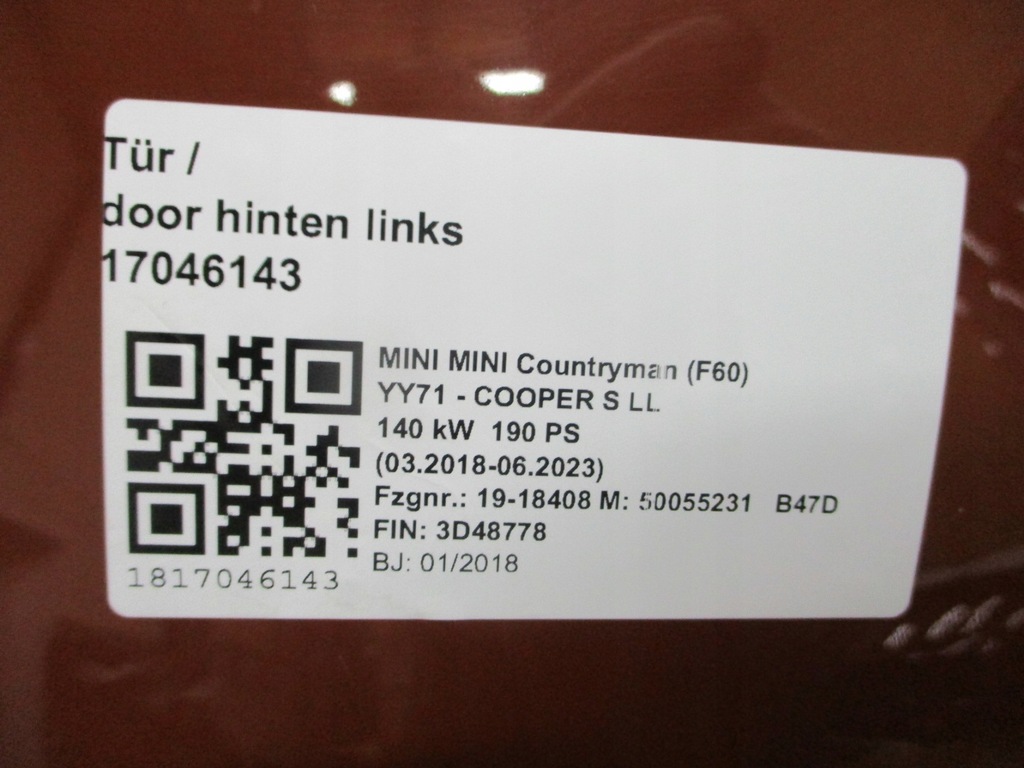 фото №6, Дверь левая задние mini countryman f60