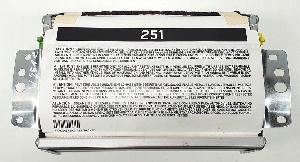 фото №1, Подушка подушка безпеки пасажира mercedes r-kl w251