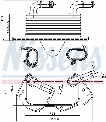 фото №14, Nissens радіатор оливи audi a 4 / s 4 00- 3.2 fsi