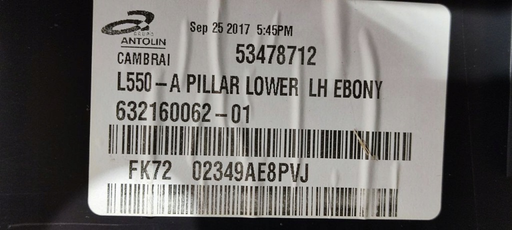 Накладка порога  ліва lr discovery-sport fk72-02349-ae Доставка