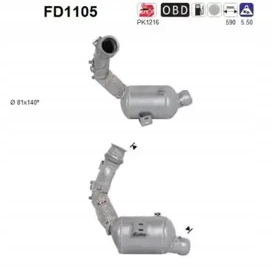 фото №1, Фільтр часток твердих fap dpf fd1105 as mercedes