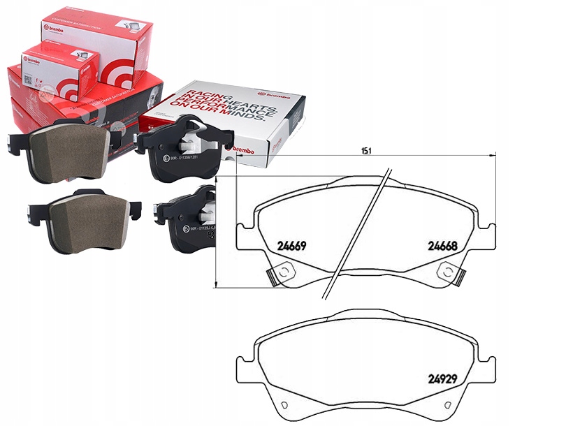 фото №1, Тормозные колодки тормозные toyota avensis 09- перед brembo