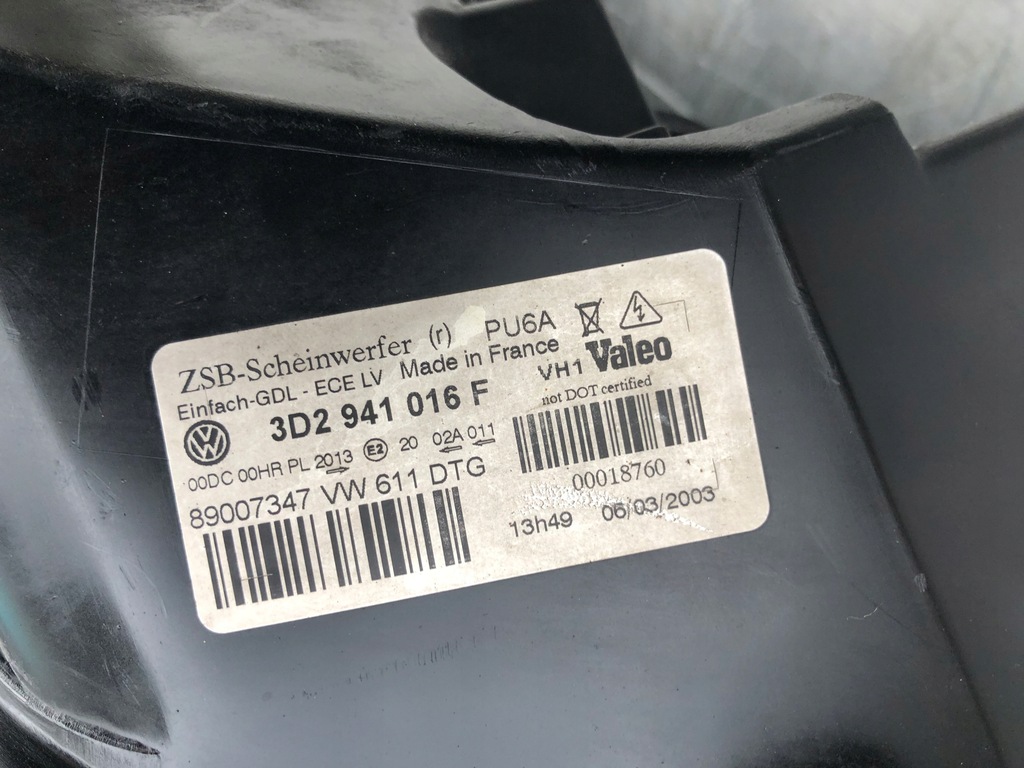 фото №11, Vw phaeton лампа правий перед права ксенон uk