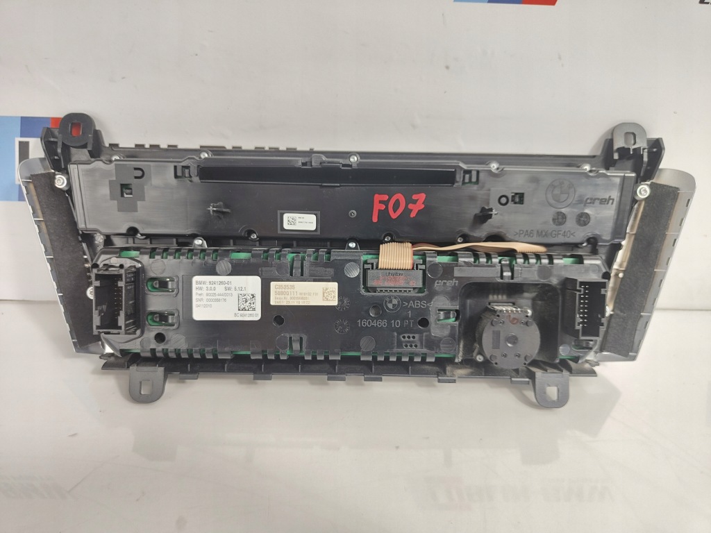 фото №7, Bmw f07 5 gt панель обдув кондиціонера радіо ceramika 9241260