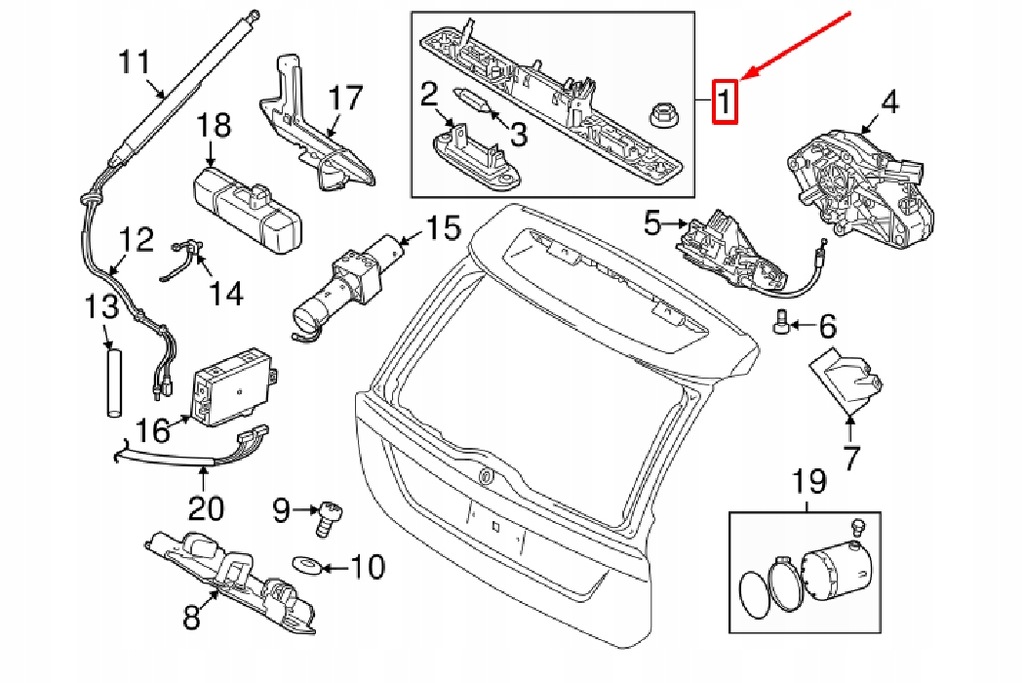 фото №8, Volvo xc60 mk1 ручка крышки задний nowa оригинальная 31391301