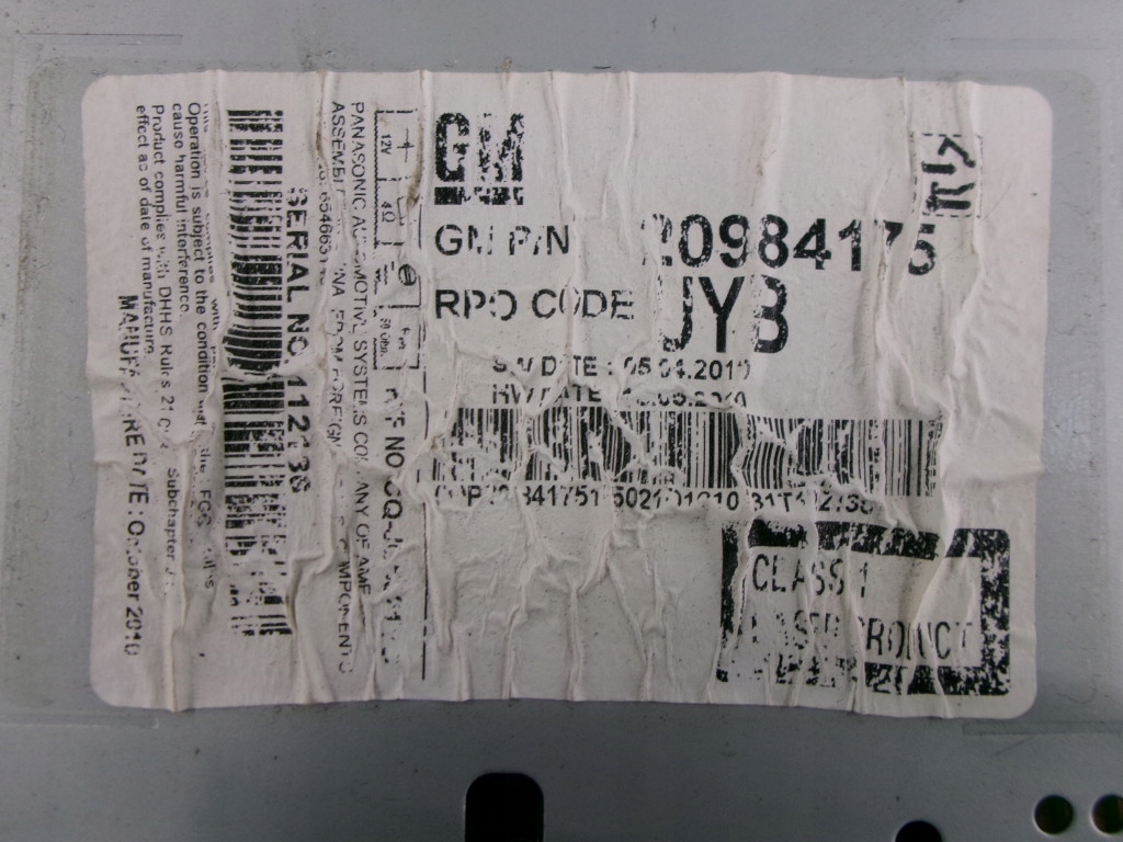 фото №6, Chevrolet cruze j300 радио cd заводской 20984175