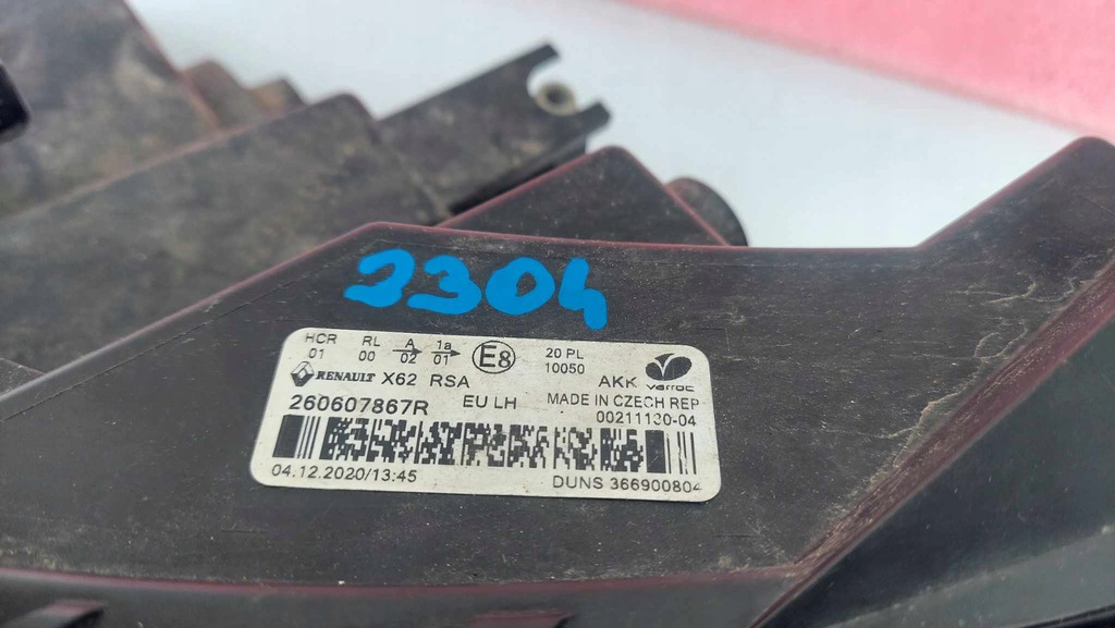 фото №15, Renault master iv 20- лампа левая перед передняя 2304