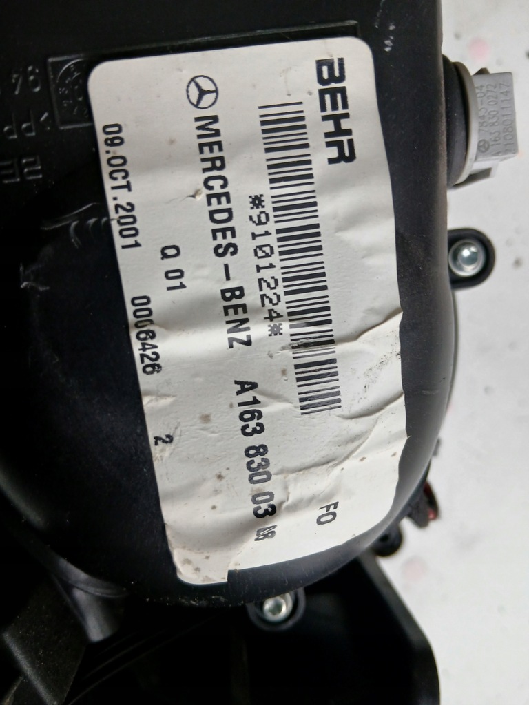 фото №4, Mercedes ml w163 воздуходувка вентилятор задняя a1638300308