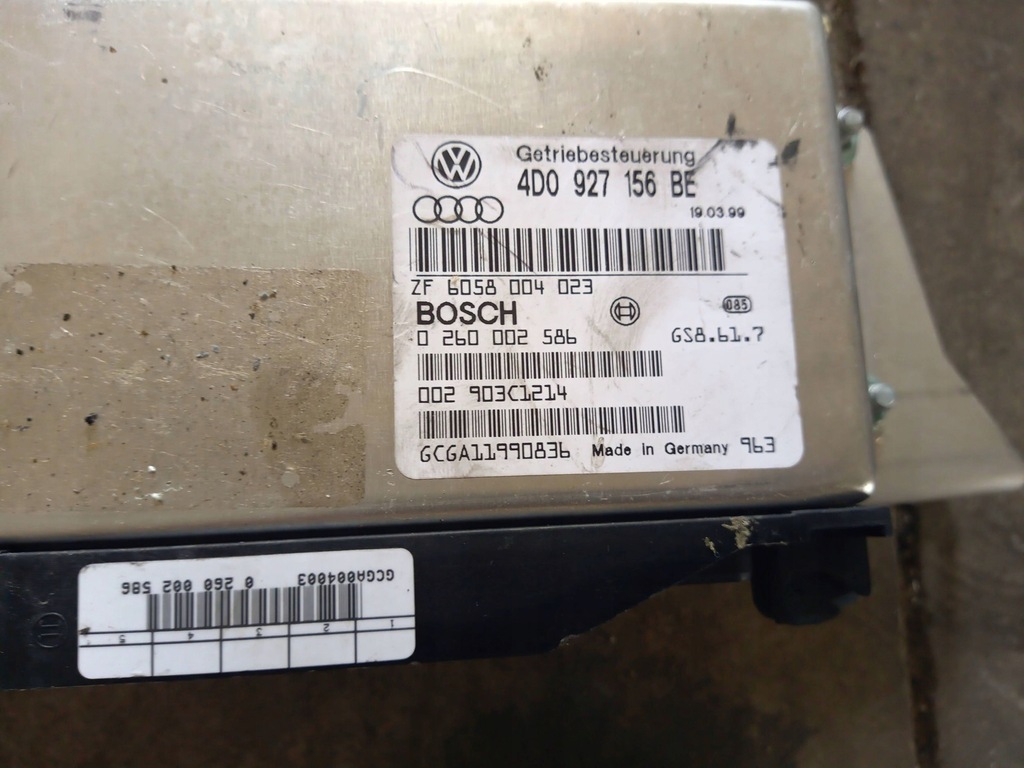 фото №9, Audi a8 s8 d2 4d 2000 блок керування модуль коробки передач 4d0927156be 0260002586
