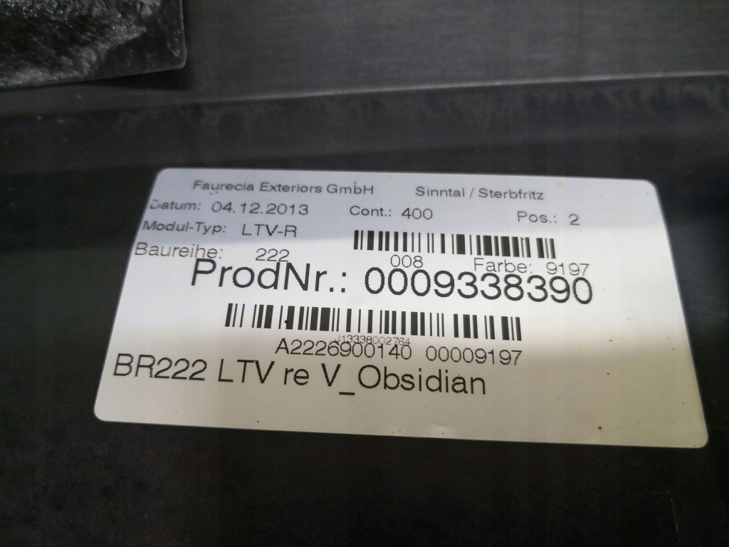 фото №7, Молдинг поріг do mercedes s w222 long li права oem a2226980354