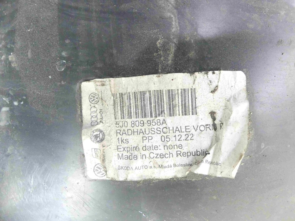 фото №8, Подкрылок перед правое skoda roomster 5j0809962a